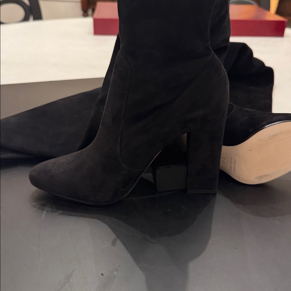Tamara Mellon Black Over the Knee Boots suede - Picture 4 of 4